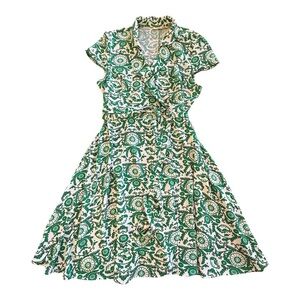 Eva Mendes New York & Co Wrap Around Style A-line Midi Dress Size 18